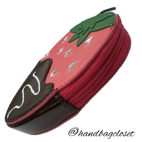 Kate Spade Crème De La Crème Strawberry 🍓🍓🍓 Coin Purse Bag - Picture 5 of 13